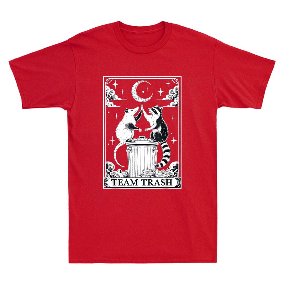 Tarot Card Vintage Team Trash Crescent Moon Opossum Raccoon Retro Unisex's T-Shirt