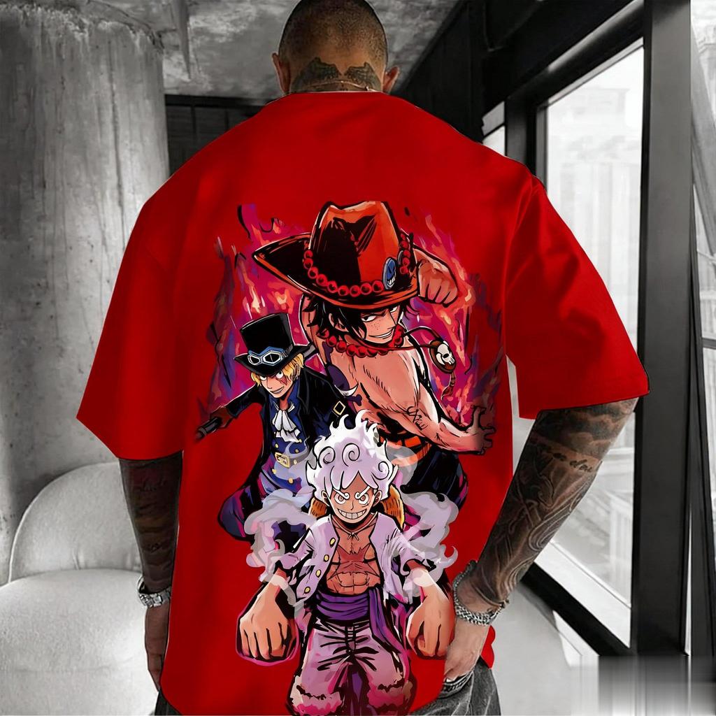 Oversized Streetwear One Piece Luffy Graphic Tshirt Men Women Short Sleeve Tee Top New Summer Casual Anime Print Y2k Clothes