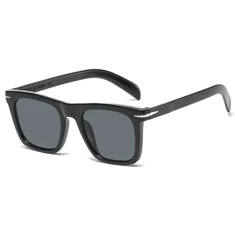 Lunettes de soleil carrées noires à monture extérieure pour femme homme cool colorées lunettes de soleil miroir design élégant femme homme Other