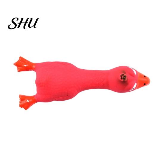 Pet Toy Chicken Shape Latex Dog with Sound Boredom Relief Teeth Cleaning for Throwing Molar Bite-Resistant Funny Squeaky Chew Cute