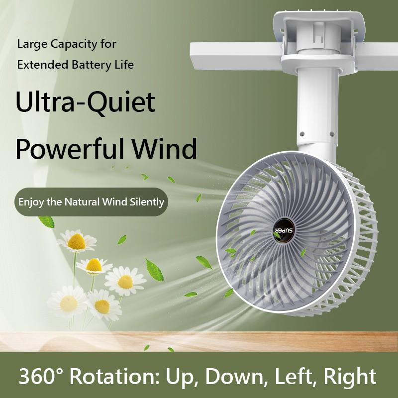 

Портативный USB-перезаряжаемый настольный вентилятор Ручной вентилятор Настенный потолочный вентилятор Трехскоростной регулируемый вентилятор для охлаждения воздуха в домашней комнате