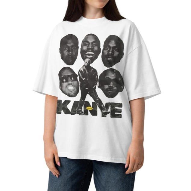 2026 HOT SALE Kanye West Shirt _ Unisex Organic Oversized High Neck T-shirt _ Ye Evolution Graphic Tee Hip Hop Streetwear Oversized Tshirt