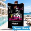 Custom Name Tribute Tupac's Legacy Heart In Space Adventure Microfiber Beach Towel, Lightweight for Summer Travel, Swimming Pool Fan Gift