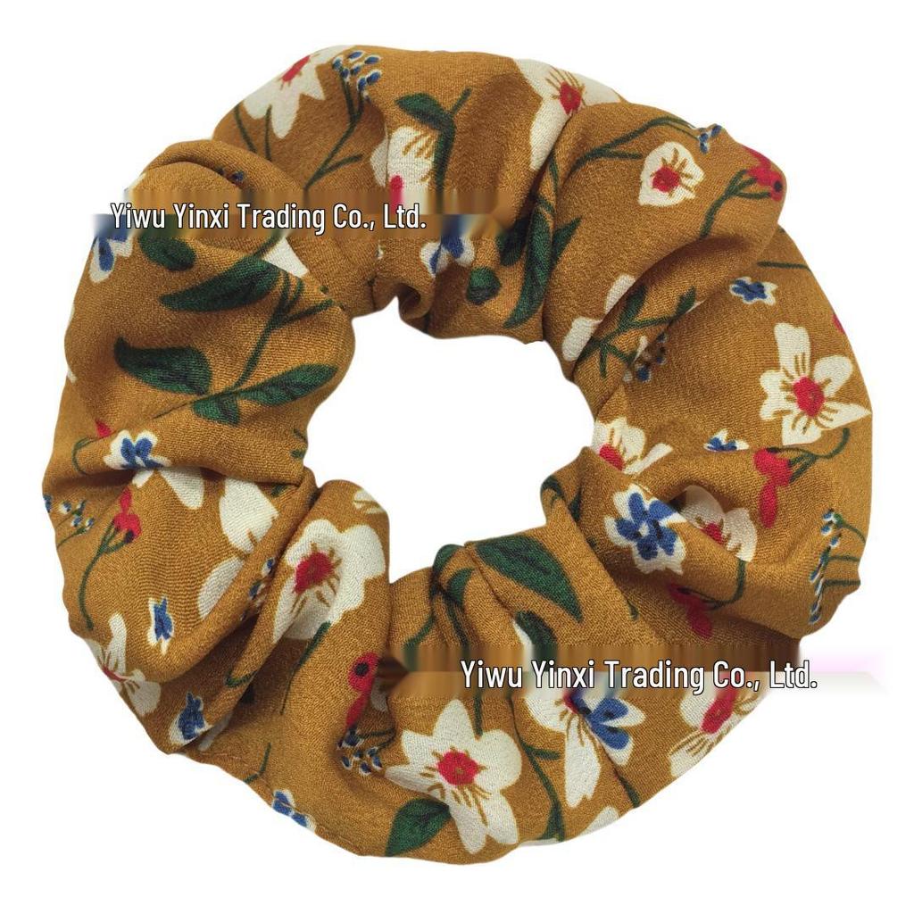 Vintage Blumen Chiffon Haargummis - Elegante Haaraccessoires & Kopfbedeckungen