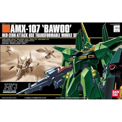 HGUC Mobile Suit ZZ Gundam AMX107 Bawoo Mass Production Type 1/144 Scale Pre-Colored Plastic Model