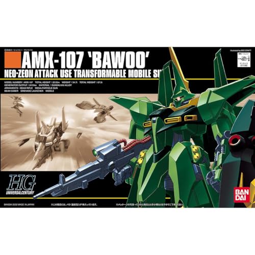 HGUC Мобильный доспех ZZ Gundam AMX107 Бау Массового производства Тип 1/144 Масштаб Предварительно окрашенная пластиковая модель