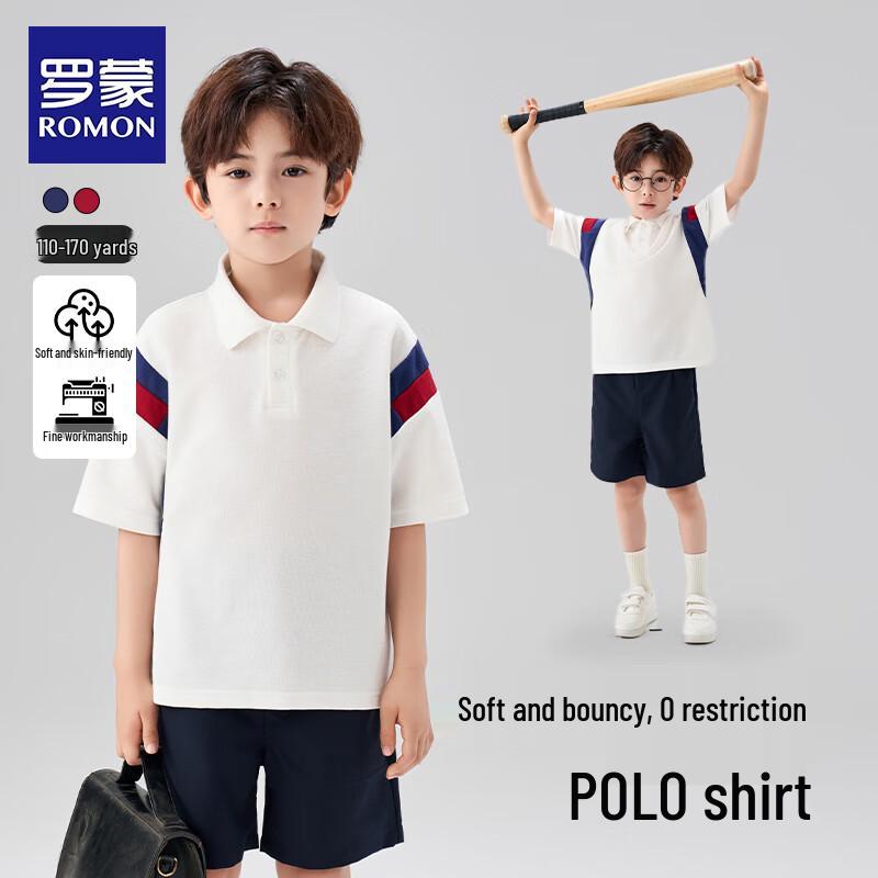 Romon Boys  Short-Sleeve Polo Shirt 130