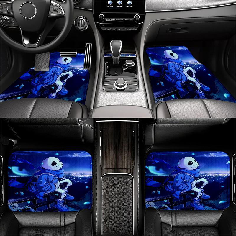 Sans Pattern Black Car Floor Mats Full  Car Mats, XPE Non-Slip And Wear-Resistant Mats Suitable for SUV Interiors