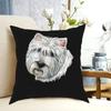 Cute Westie Dog Full Of Self-Esteem Throw Pillow Cover Polyester Throw Pillow West Highland Terrier  Cushion Covers