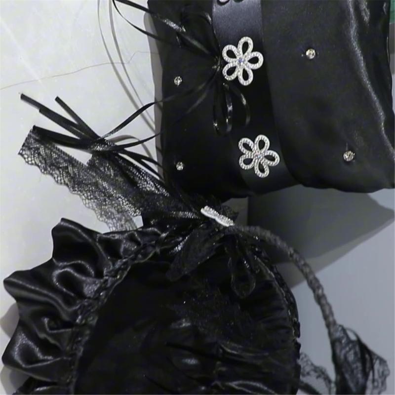 Elegant French Wedding RingsHolder Basket For Party Of Washable Cloth