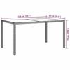 VidaXL Table de jardin 150x90x75 cm Verre trempé-résine tressée Beige