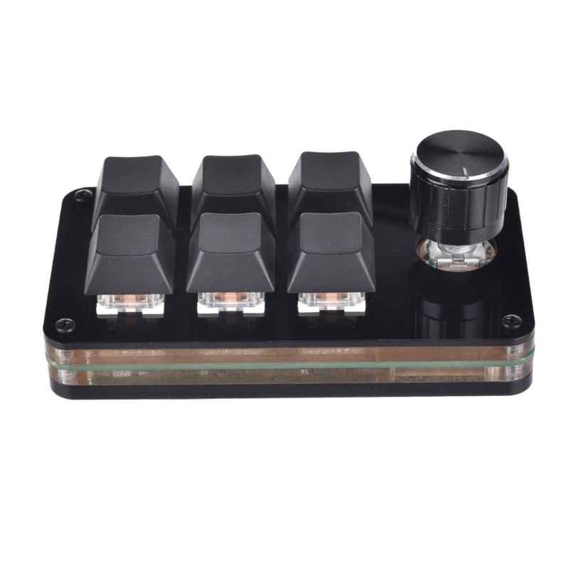 Macro Keyboard Programming Keypad 6 Key 1 Knob Mechanical Keyboard  Button Pad For Hot Swap Gaming Y Keypad