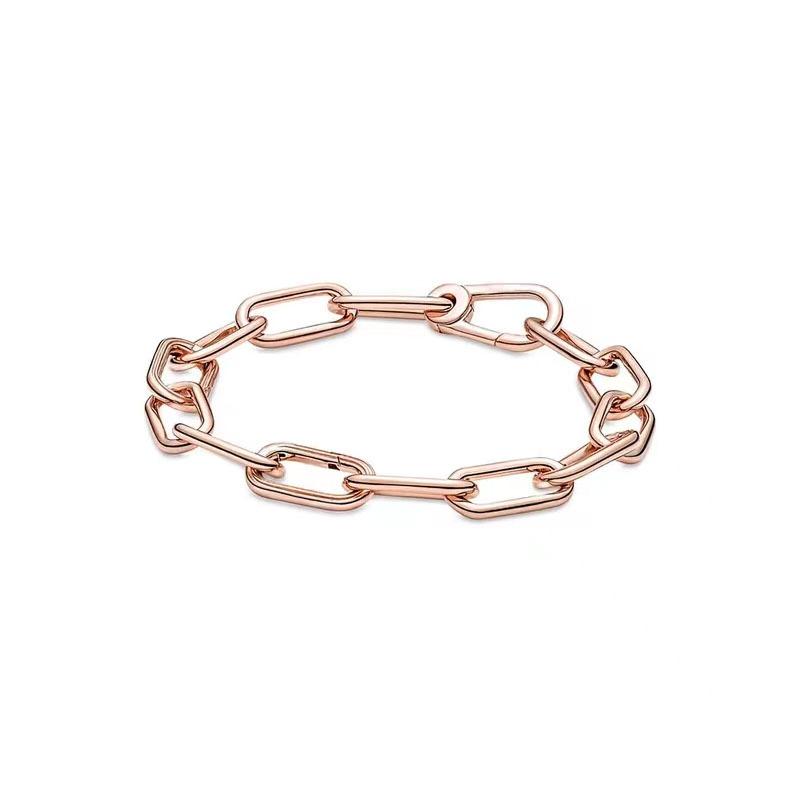 Nieuwe parelarmband ketting S925 sterling zilver roségoud verguld DIY armband meisjes mode armband 19 white