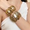 Temperament Leopard Print Wide Bangle Fashionable Exaggerated Bracelet  Girls