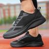 Fashion Men's Shoes Mesh Breathable Shoes Men Casual Sports Running Sneakers Fashion Comfortable Black Sports Shoes Anti-Slip Casual Run