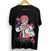 Trend Four Seasons 2025 Cosplay Neutral Akaza Kimetsu No Yaiba T-Shirt Demon Slayer Tanjiro Unisex Black Tshirt All Sizes