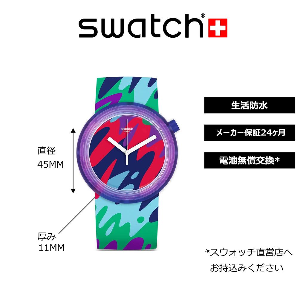 Swatch PNP101 Watch, Officially Imported, Multicolor