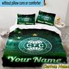 Custom Name Coritiba Football Club Emblem Bedding Set 3PCS Duvet Cover Closure Includes 1 Duvet Cover & 2 Pillowcases for All Seasons Bedroom Decor