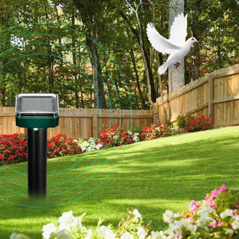 Repellente Ultrasuoni Solare per Roditori per Fattoria Deterrente Animale Esterno Controllo Animali