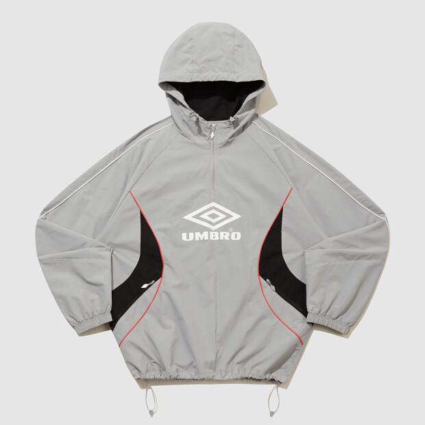 Umbro Hbl Engineered Crew Hooded Anorak Light Grey (Uq323Cwt97) (B Type)