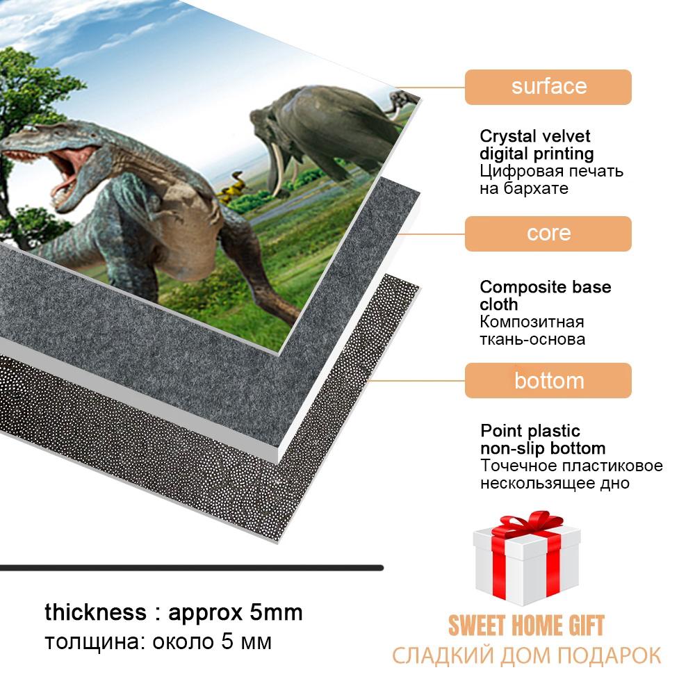 Dinosaur 3D Carpet Living Room Area Rug Children Rug for Bed Room Flannel Anti-slip Boys Room Baby Crawling Play Mat