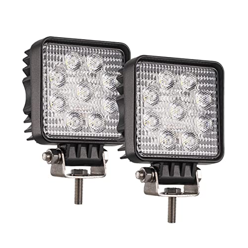 

Маленький светодиодный рабочий свет, 27 Вт, квадратный, широкоугольный тип, яркий светодиодный рабочий свет, диаметр 90 мм, свет для кузова легкого грузовика, противотуманная фара, задний фонарь автомобиля, снежный бл