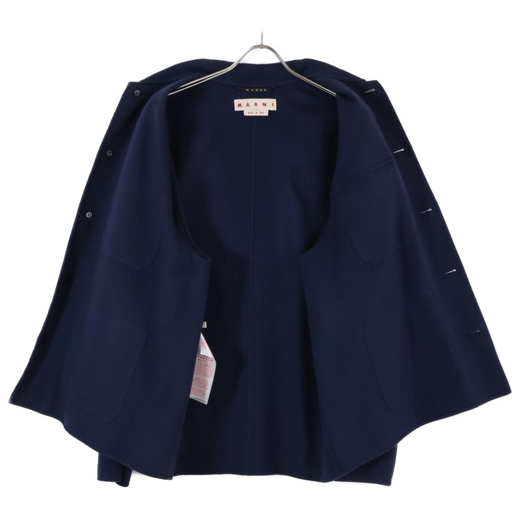 MARNI [Excellent Condition/Domestically Authorized] GUMU0090KN UTW982 Wool x Cashmere Coverall/ Jacket 44 NavyUsed