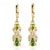 Jewelry Drop Earrings with Water Drop Shape Emerald Zircon    for Women Wedding Party Gifts Earring AVE