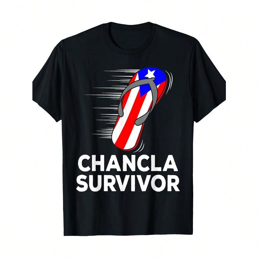Chancla Survivor Puerto Rico Funny Spanish Joke Gift Idea T Shirt 100 Cotton 220g