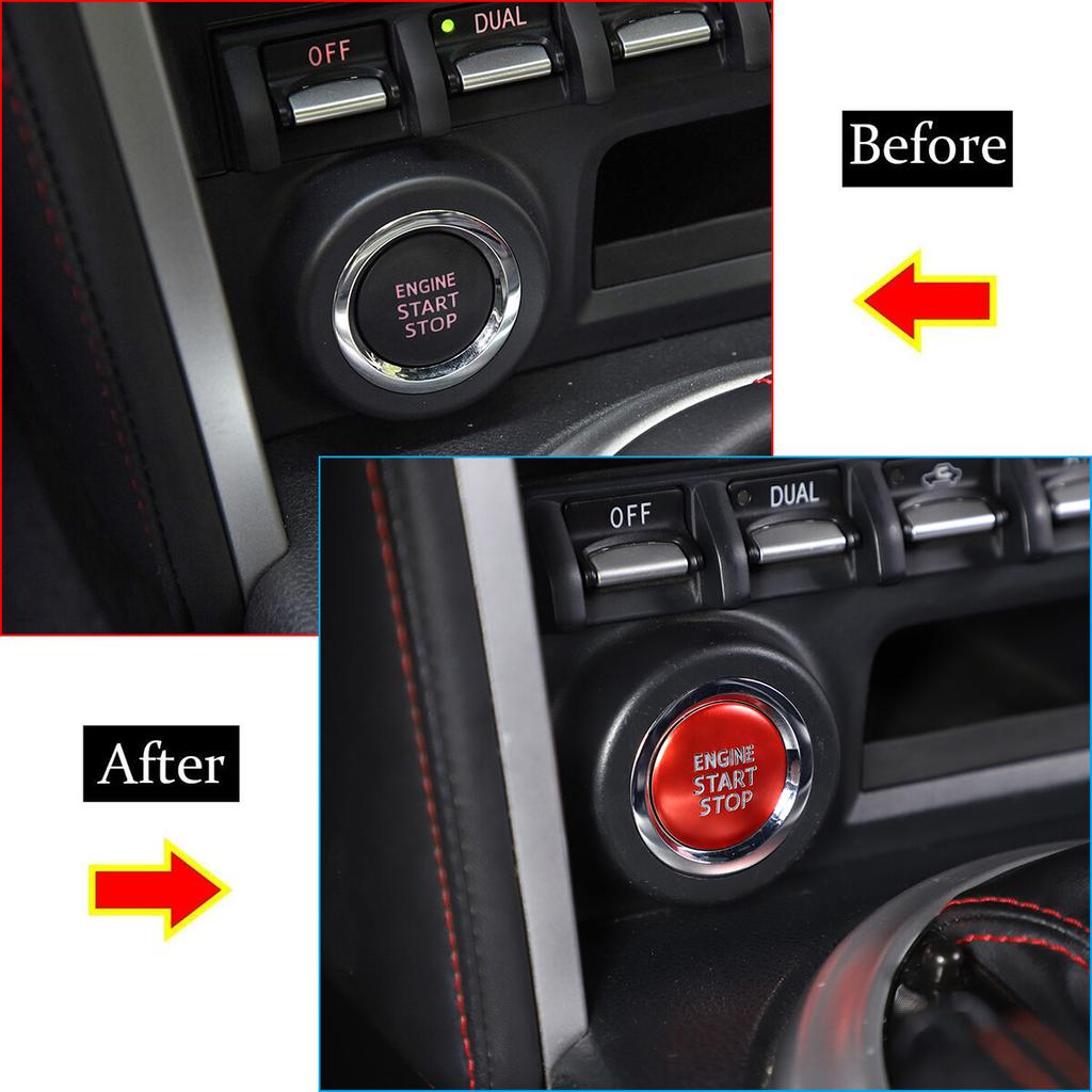 Red Engine Start Stop Push Button Cap Cover Ring For Toyota 86/Subaru BRZ 12-20