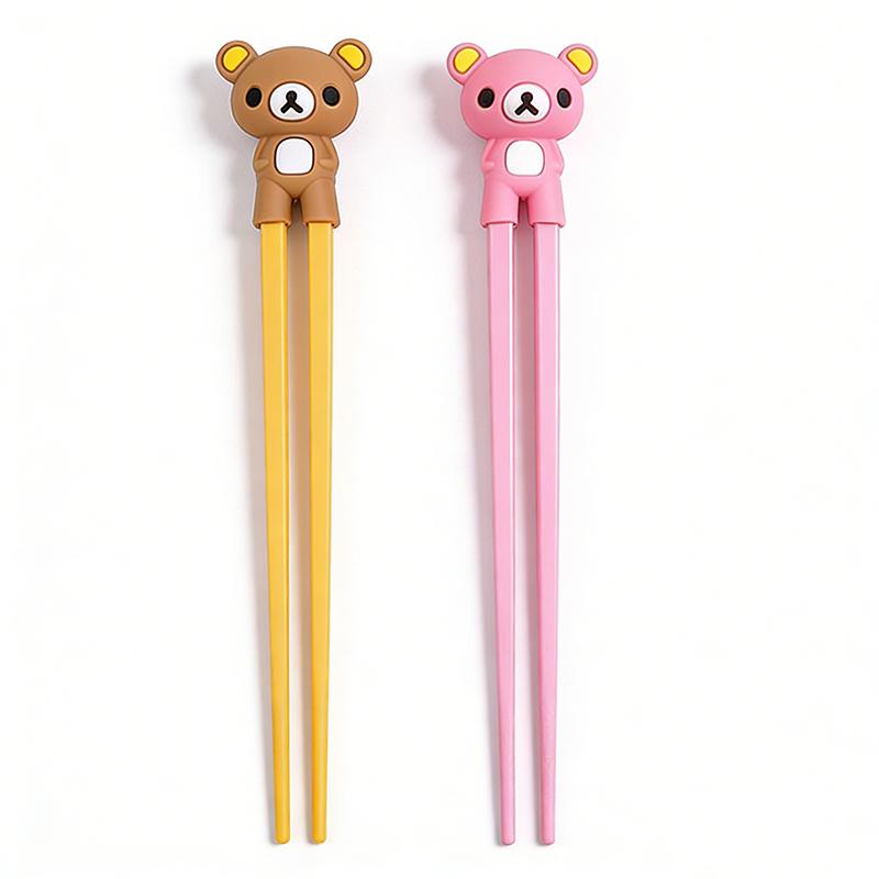 1pc Cute Bear Training Chopsticks for Kids Aids Sushi Sticks Children Chopsticks for Children Learner Helper Kids Favors KZ007