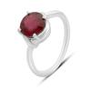 Silver Ring with a Natural Ruby, Item Weight 2.61 G (2159568)