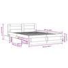 Bed Frame with Headboard Grey Sonoma 160x200 cm Particleboard