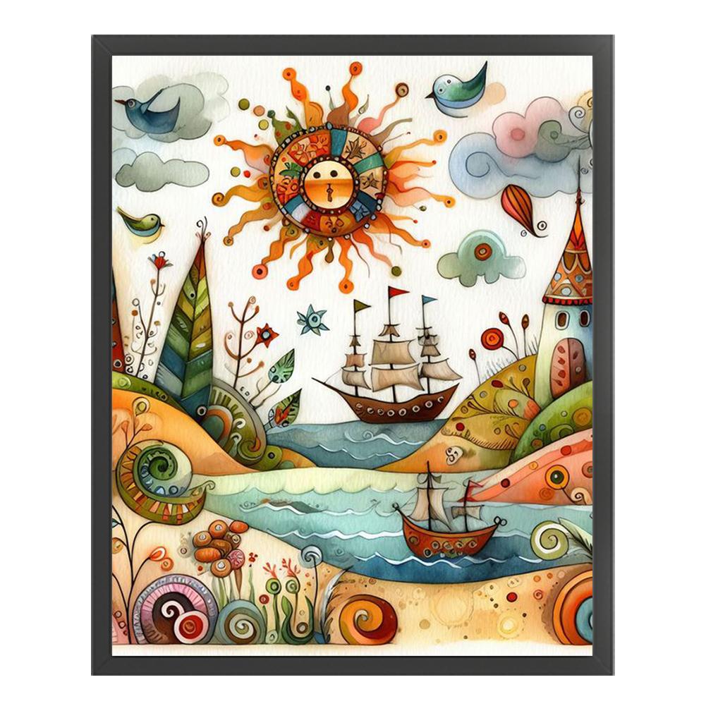 #L Full Embroidery Eco-cotton Thread 11CT Printed Book Cross Stitch Kit Art