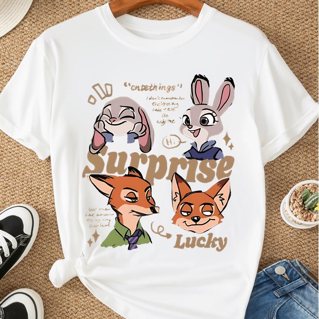 Zootopia Queen Womens Tshirt Summer New Casual Fashion Unisexs and Womens Street Wear
