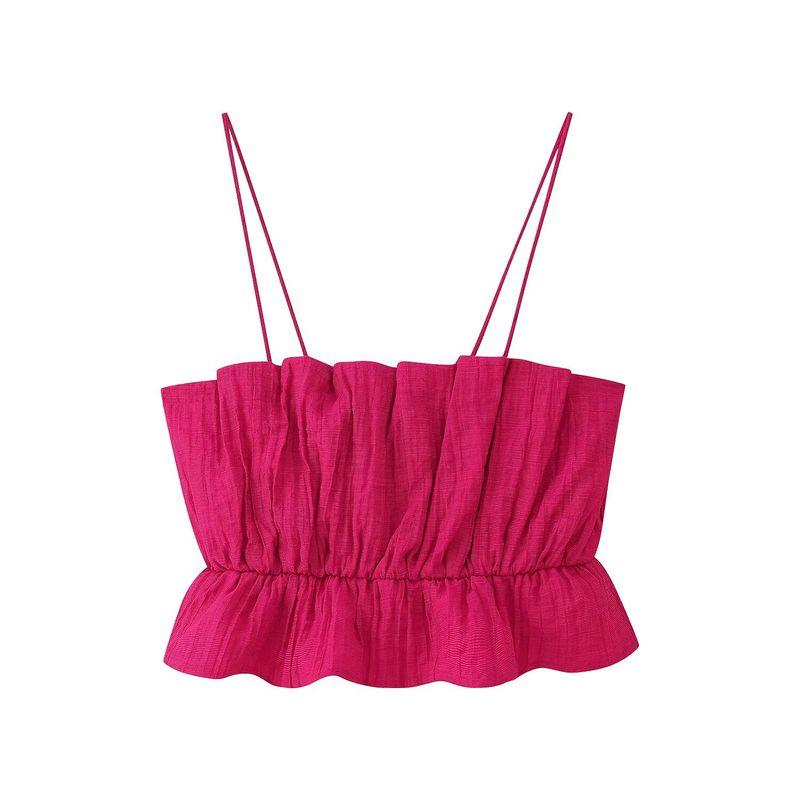 

Kaslead Новая женская одежда Западный стиль Принт Короткий топ на резинке Юбка 3897088 3897089 Top L