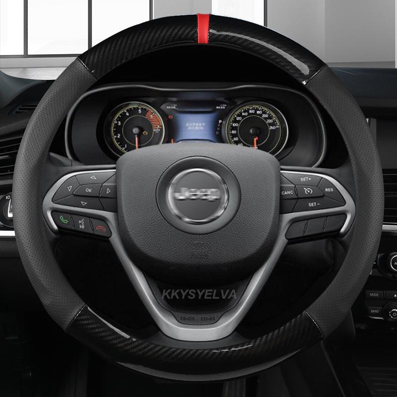 

Кожаный чехол на рулевое колесо автомобиля из углеродного волокна для Jeep Grand Cherokee ZJ WJ WK WK2 WL 1993 - Автосалон