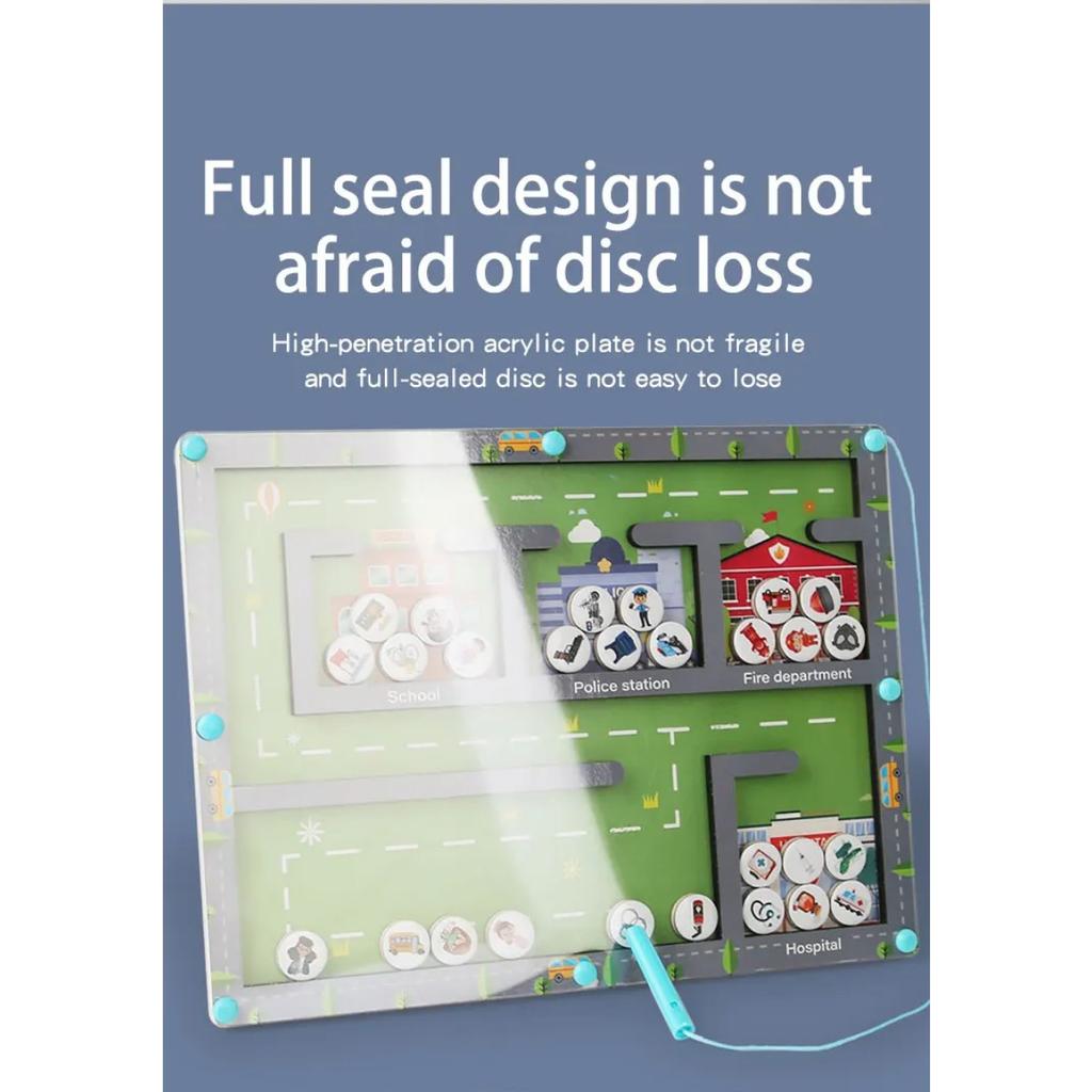 Kids Magnetic Pen Moving Bead Game Educational Fine Motor Skills Toy Montessori Color Sorting Toys Educational Toys for Kids