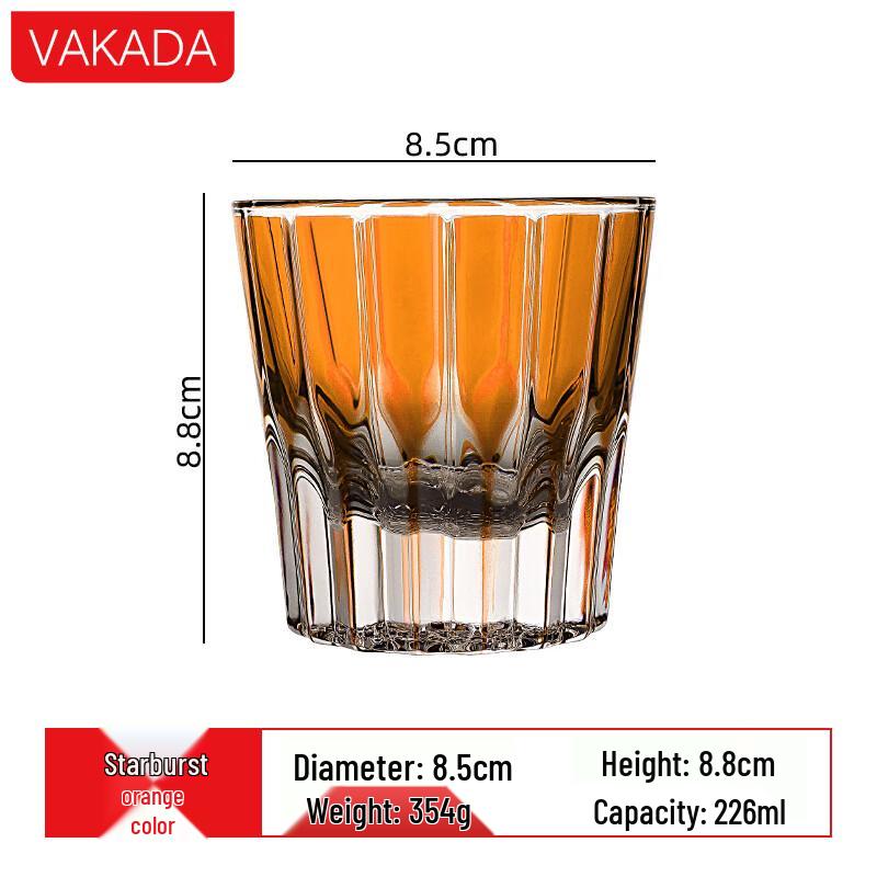 VAKADA Edo Kiriko Starburst Whisky & Beverage Glass