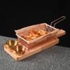 Stainless Steel Blue Fried Snack & Dipping Sauce Dish Set - Artistic Concept for Restaurants and Clubs