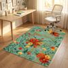 Floral Butterfly Garden Theme Soft Crystal Velvet Rug Custom Name & Text Print Non Slip Floor Rug for Bedroom Living Room