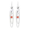 European and American Finger Sun Earrings Are Hot-selling Temperament, Elegant and Charming Metal Flash Diamonds, Long Fringed Bows for Women