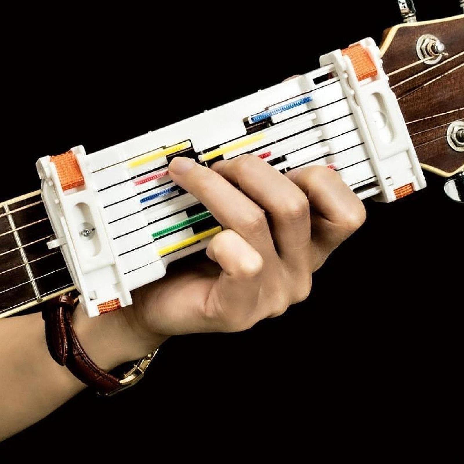 

Гитара Помощь Аккорды Тренировка Вспомогательный Артефакт Регулируемый Лад Начинающий Обучение Практика белый