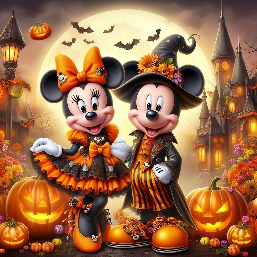 Diamond Mosaic Mickey Mouse Cross Stitch Painting New Arrival Embroidery Minnie Halloween Picture Rhinestones Home Decor