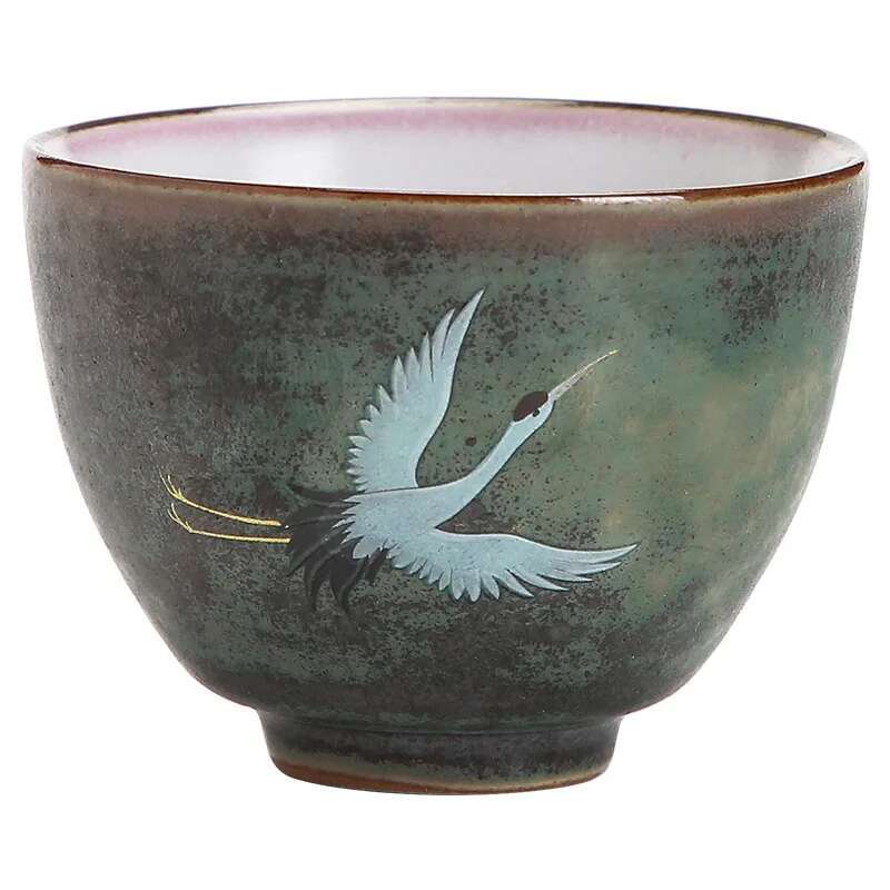 Rui Ching Cheung Gru Fatta a Mano Cottura su Pietra Tazza da Tè Vintage Tazza Personale del Maestro Tazza da Tè