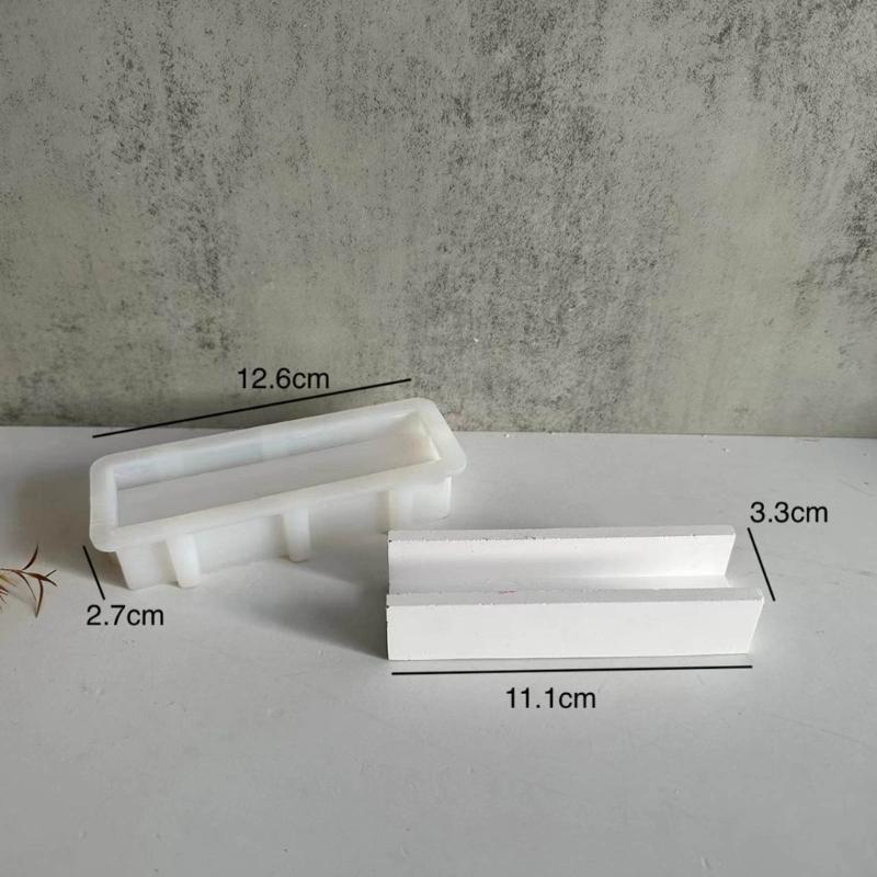 Handicrafts Making Elongated Molds Silicone DIY 3D Candlesticks Casting Handmade Gift Soap Clay Crafts Decorations Molds