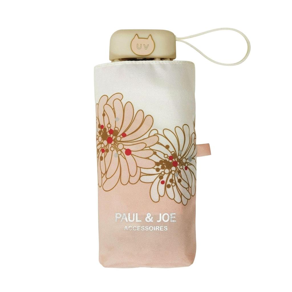 Moonbat [Paul & Joe] Women's Folding Umbrella, 5-Tier Mini, Chrysanthemum, Pink, 21-113-10978-12, UV Protection, for Commuting and School