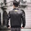 New Genuine Leather Jacket Men's Short Top Layer Goat Leather Spring and Autumn Lapel Leather Jacket Motorcycle Jacket