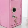 Kawaii Metal Storage Cabinet with Key Lock Mini Safe Desktop Organizer Pink Purple Blue Metal Box Cute Table Decoration