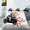 Comfortable Motorcycle Themed Bedding Set 3D Down Duvet Cover 2/3 Pieces for Boys/teenagers/men's Rooms AU180 * 210 Full Size Duvet Cover